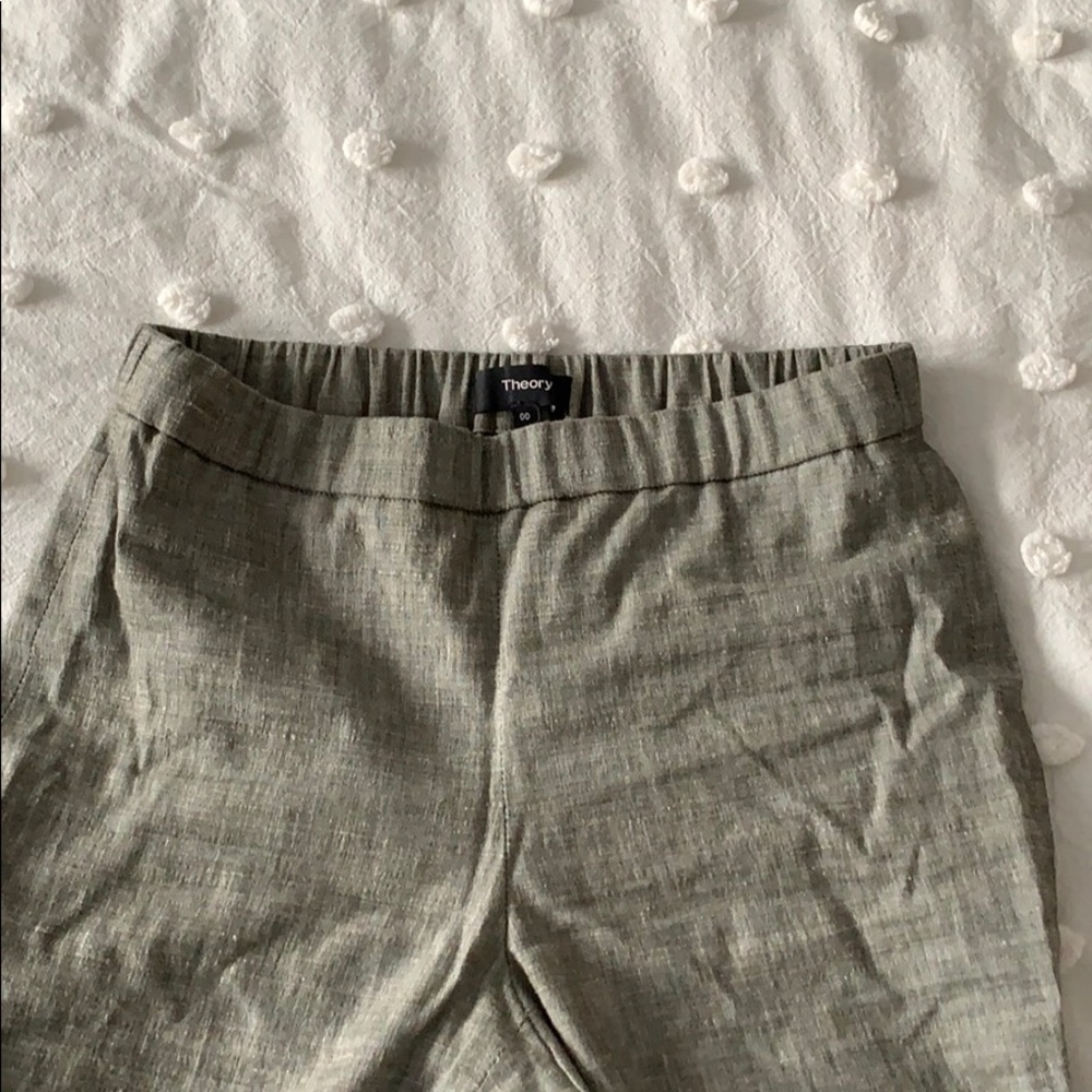 Basic Pull On Linen Cropped Pant - image 2